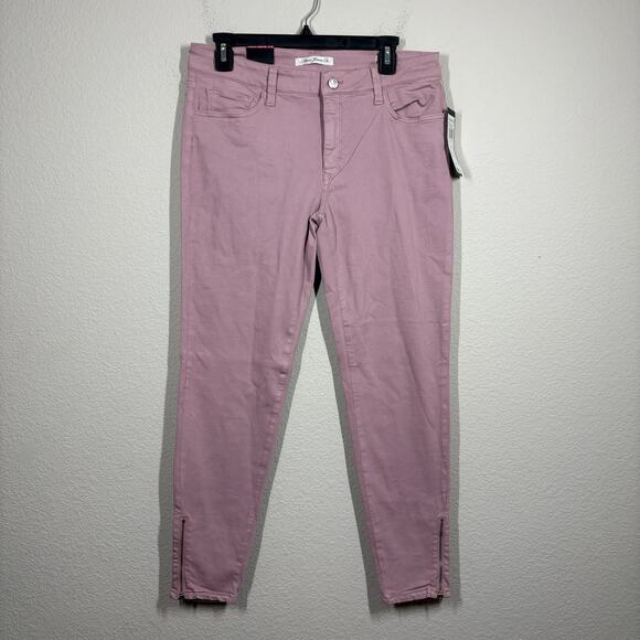 Mavi Womens 32 Adriana Ankle Zip Mid Rise Super Skinny Jeans Rose Twill Pink - Picture 2 of 13